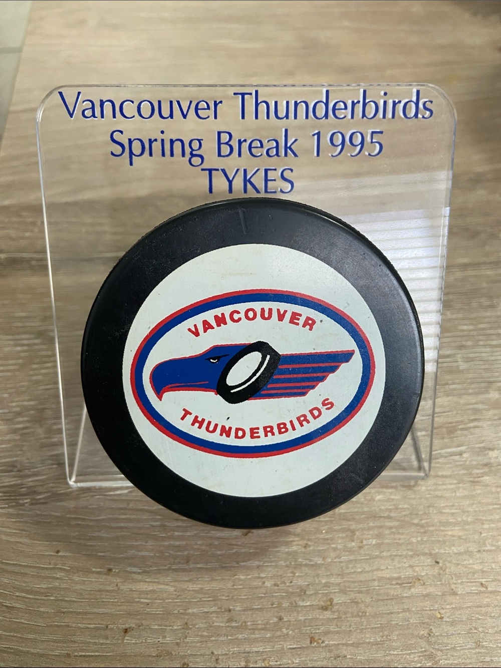 Vancouver Thunderbirds Black Hockey Puck - Team Logo Collectible